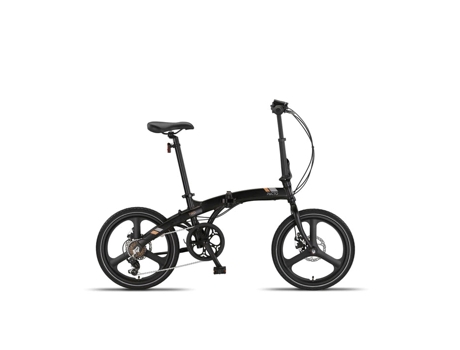 Bicicleta Dobrável PACTO Two Preto 6 Marchas Shimano Freios a Disco