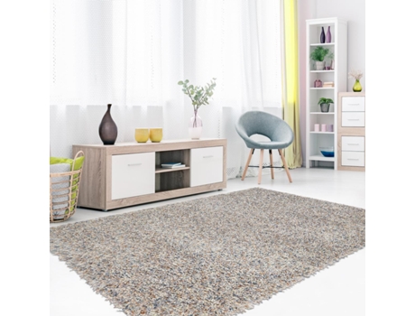 Tapete shaggy de pelo largo YOUNG Bege 250x350