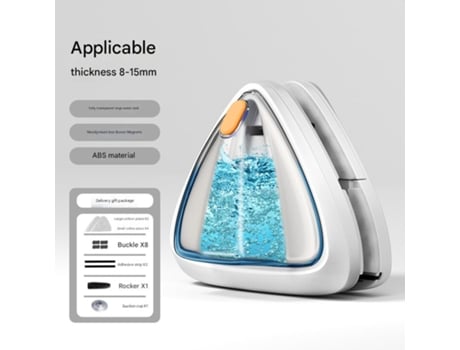 Limpador De Janelas Magnético, Escova Magnética Com Água Para Limpeza De Janelas Flunteca (para Espessuras De 8 A 15 Mm)