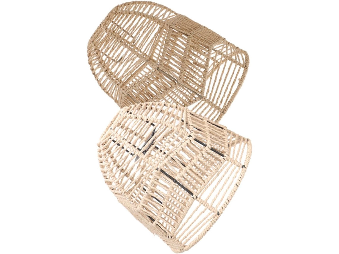 Conjunto De 2 Abajures Pendentes De Corda De Papel, Estilo Chinês, Protetores
