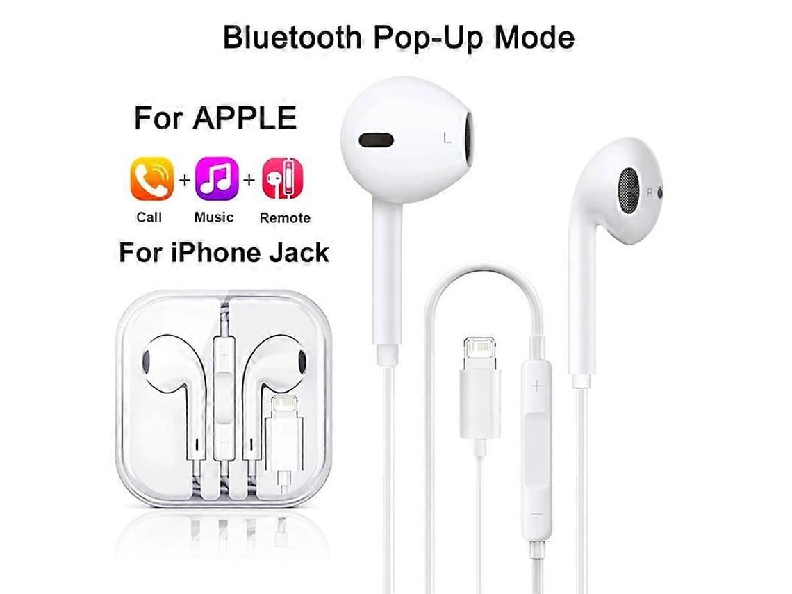 Fone De Ouvido Original Para Iphone Com Conexão Lightning E 3.5mmfor Iphone 7-14