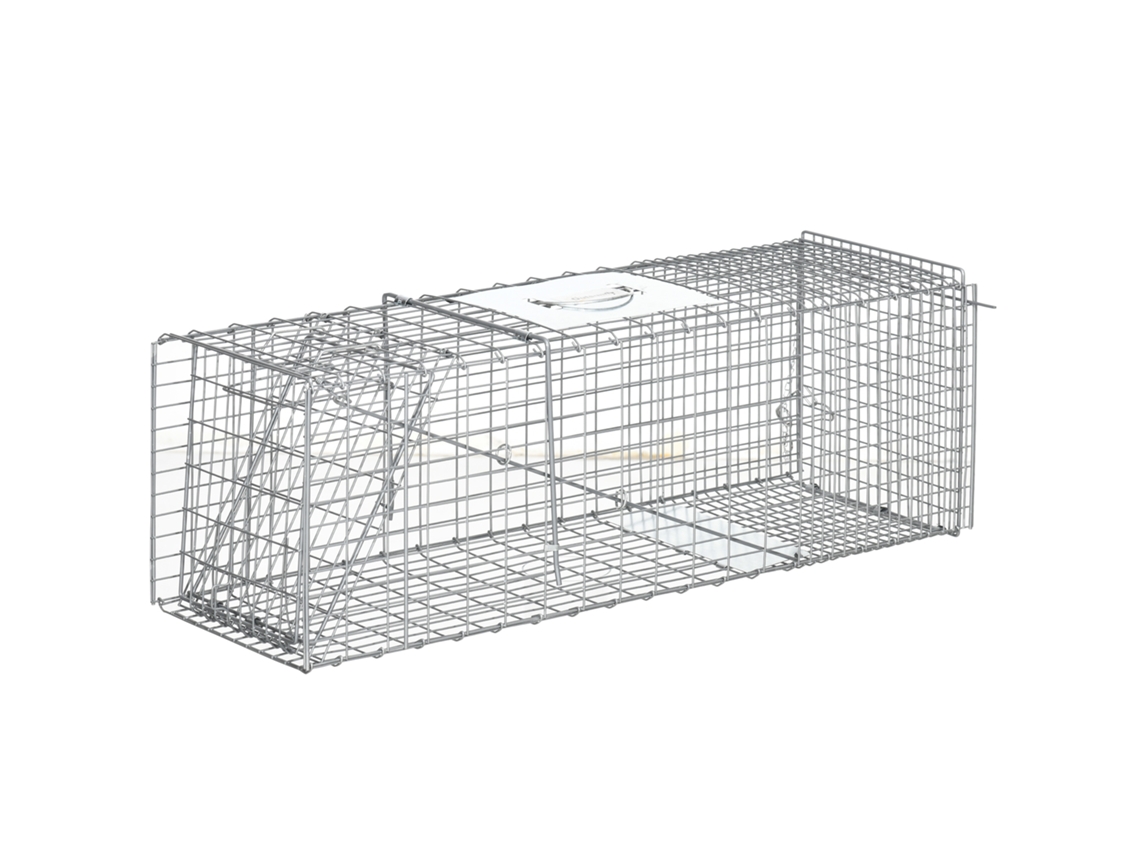 Gaiola de Captura Viva BTFORUS Dobrável 93x31x34.5cm de alumínio com porta e alça