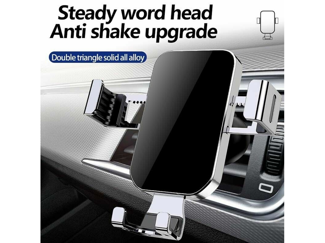 Suporte Universal Para Celular No Carro Com Entrada Para Cd E Saída De Ar Para Iphone E Samsung Gps Prata SUNNY SPACES