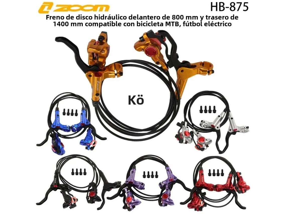 Freio A Disco Hidráulico Para Mtb Zoom Hb 875 800 Mm Dianteiro 1400 Mm Traseiro Acessórios Para Bicicletavayotoy