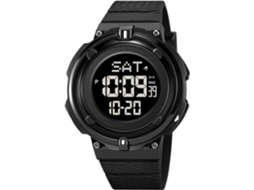 Lurelia Relógio Digital Desportivo, Visor Digital, Led, Cronómetro, Alarme, Data/calendário, 12/24h, Resina, Abs, Resistente À Água 50m, Preto