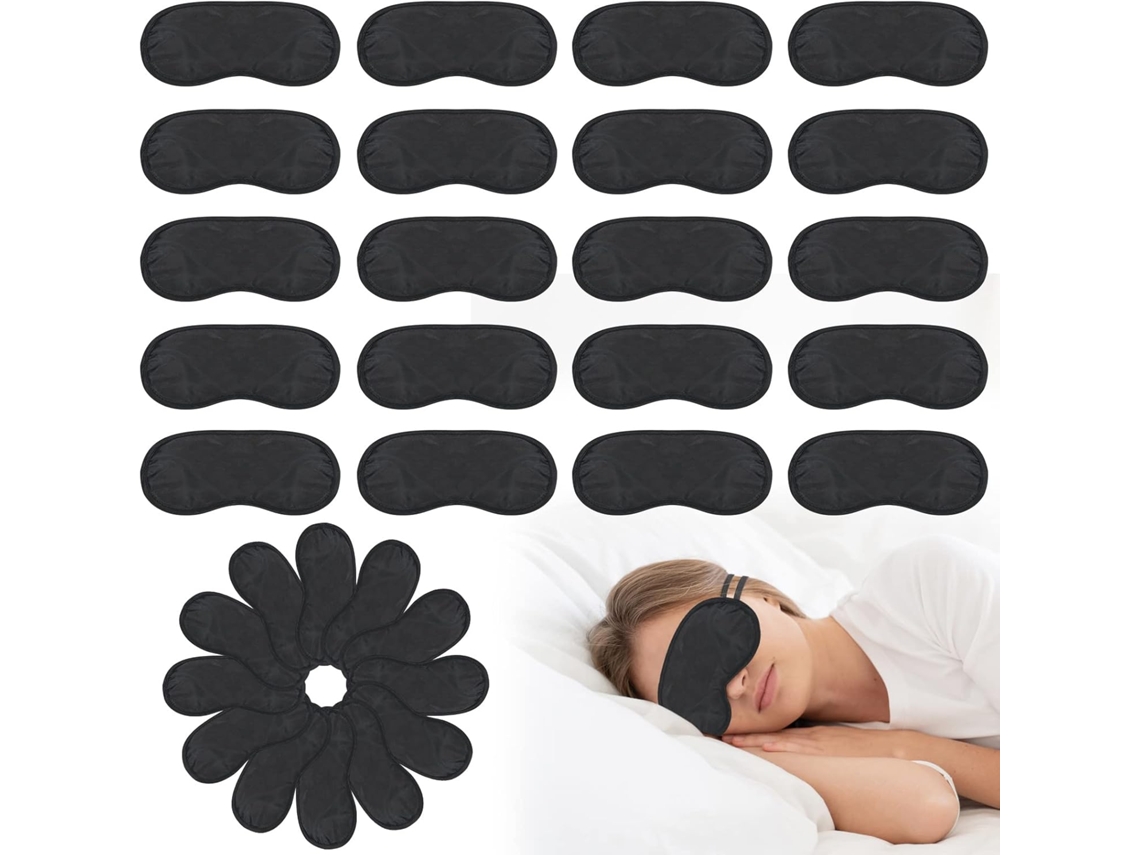 Pacote com 40 Máscaras de Dormir para Homens, Mulheres e Crianças, Embaladas Individualmente, Ideais para Viagens, Hotel e Festas AQUAFORGE