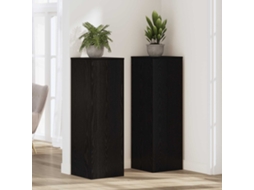 Vidaxl Suporte Para Plantas Carvalho Preto 33 X 33 X 100 Cm