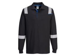Polo De Manga Comprida Resistente A Chamas Wx3 Fr Modaflame Preto / S