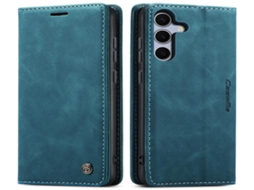 Capa Flip Samsung Galaxy A16 5g Compatibilidade Suporte Magnético Pu Tpu Azul