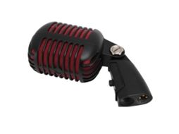 Aetheria microfone Dinâmico Vintage de Liga de Zinco com Bastidor Giratório Auto tensão para Ktv Preto