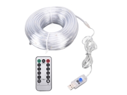 Luz de Corda Led Colorida Usb Controle Remoto 8 Modos Ip65 para Jardim e Natal