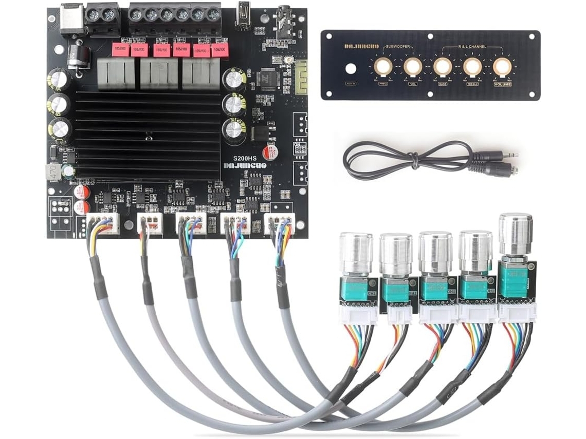 Nova Placa Amplificadora Digital Para Subwoofer Bluetooth 5.2 S200hs W 2.1