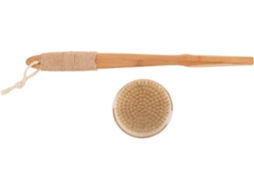 Escova De Banho Durável Com Cabo Longo De Bambu E Cerdas Macias Para Massagem Na Pele.