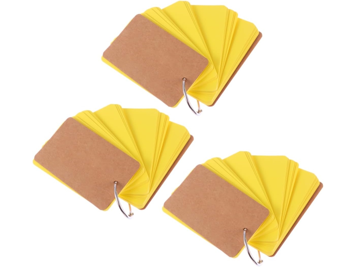 Carnet Jaune Papier 3 Unidades Para Notas Quotidianas E Sinetes Com Perfuração Simples