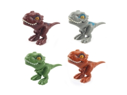 Primerox 4 Pcs Brinquedos Dinossauros para Dedo com Articulações Móveis Mini Simulados para Crianças