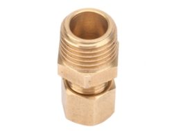Conector De Compressão Em Latão Macho Npt 60° Adaptador (1/4" Od X 1/4" Npt)