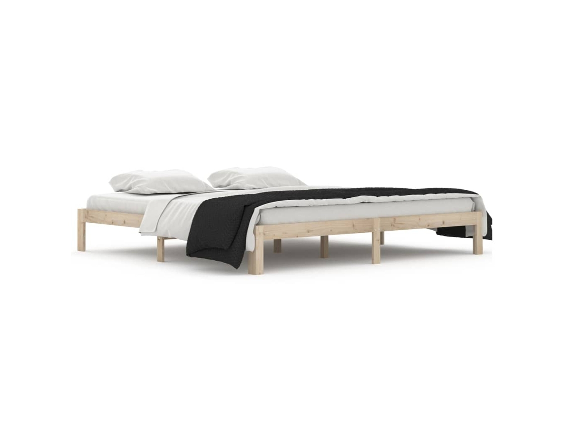 Estrutura de Cama 200x200 Cm Madeira de Pinho Maciça MAISON EXCLUSIVE