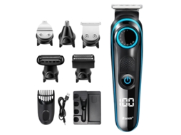 5 em 1 Máquina Cortar Cabelo Recarregavel6 JL-EIGHT Sh-1831Azul