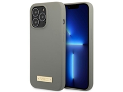 Capa Placa Logótipo Magsafe para iPhone 13 Pro GUESS Silicone Cinzento
