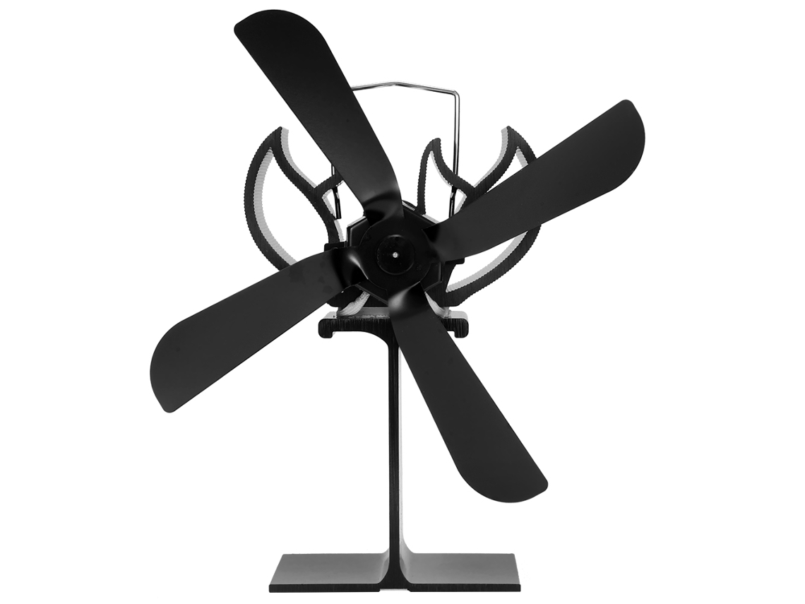 Ventilador portátil Lareira (4 Pás, com alimentação térmica e múltiplas patentes certificadas)