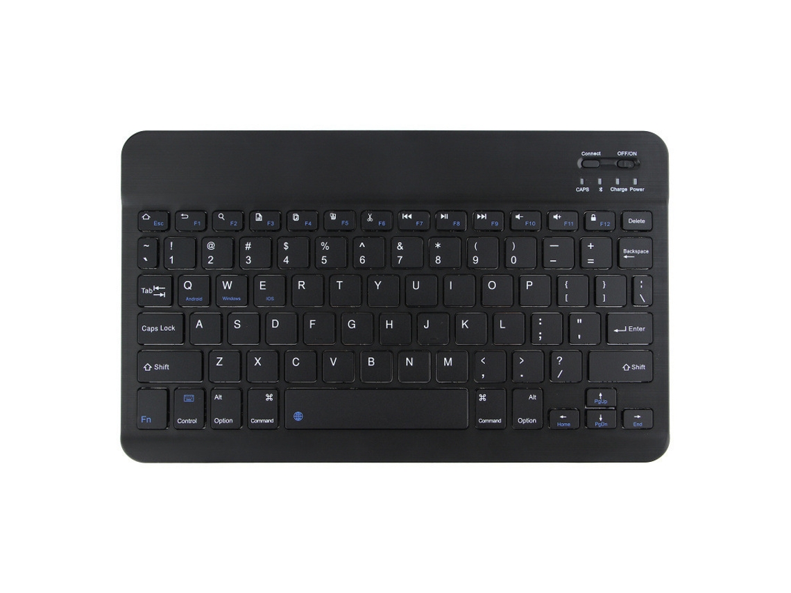 Teclado HEXINYIGJLY Bluetooth Ultra Fino Recarregável, Preto, para iPad/iPhone/Samsung/Android
