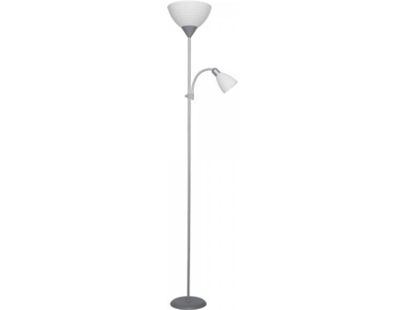 Candeeiro de Pé  Kopen (Cinzento - E27 + E14 - Máx. 60W - Acrílico - Metal)