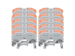 Conector De Cabo De Palanca Tipo Din Rail Para Conexión Elétrica, 2 Entradas Y 2 Salidas, Terminal De Cabo Elétrico