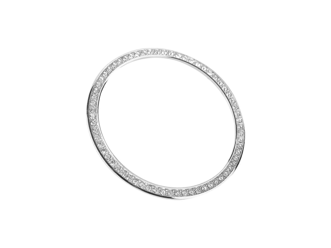 Protetor De Colisão Para Smartwatch Com Aro Cravejado De Diamantes