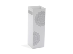 Suporte Para Guarda Chuva Versa New Mandala Metal Branco 49 X 15,5 X 15,5 Cm