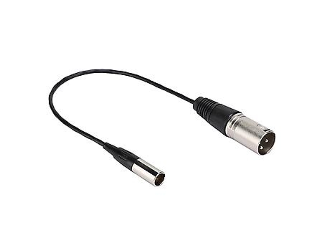 Cabo Mini XLR de 3 pinos macho para macho para interface de microfone de câmera Canon com transmissão Slowmoose