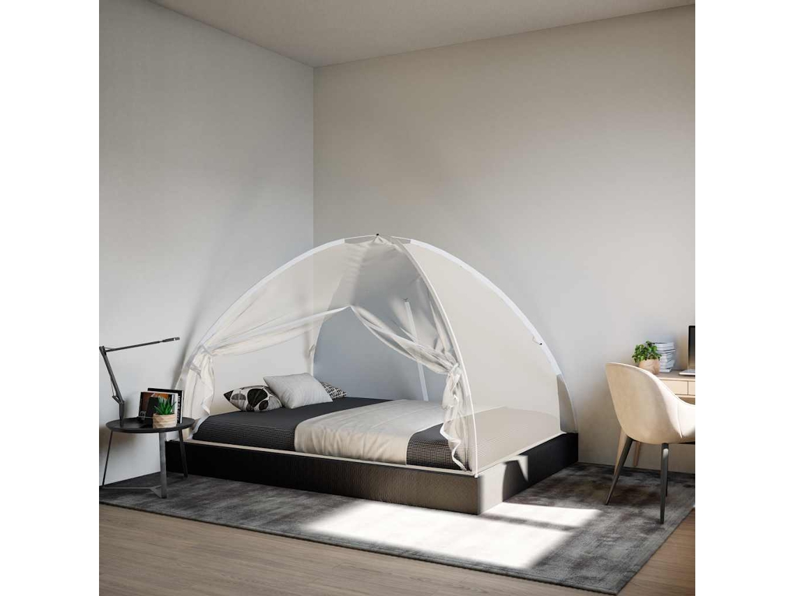 Vidaxl Rede Mosquiteira Com Portas Malha 220 200x120x130 Cm Branco