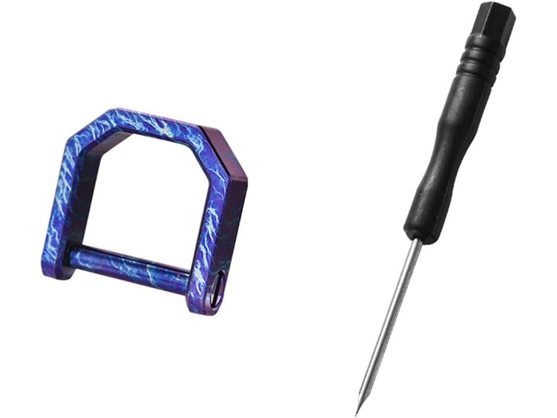 Chaveiro Multifuncional Tipo D com Fivela, Mini Chaveiro de Liga de Titânio para Carro, Multiferramentas, para Atividades Ao Ar Livre. SFUSHOS