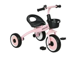 Triciclo para Crianças Metal, EVA, PP e PE cor Rosa 70,5x53x58 cm AIYAPLAY