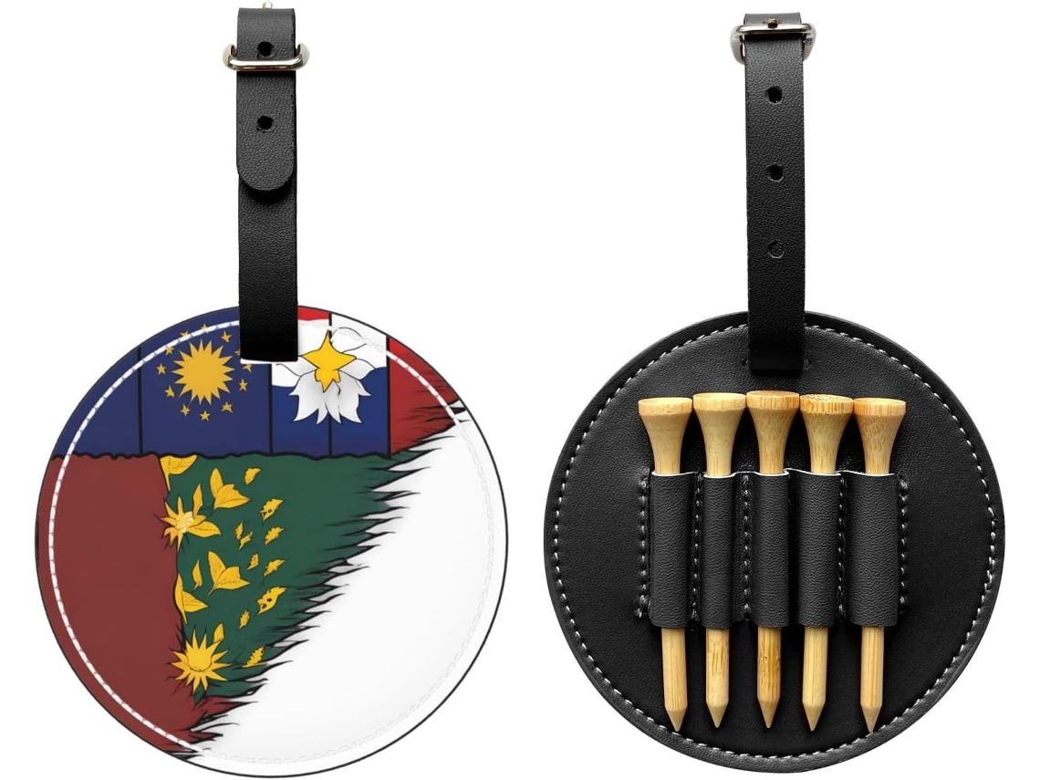 Saco para Tees de Golfe Macaw, preta, fácil de transportar, S/MARCA