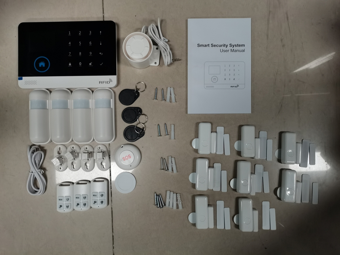 Sistema De Alarme Sem Fio 4g Wifi Casa Com App Controle Tela Colorida