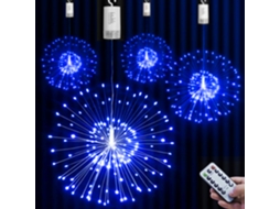 (150 Leds Azuis) Luzes De Natal Em Formato De Hera, Com Controle Remoto, Luminária Pendente De Led Em Formato De Estrela Cintilante