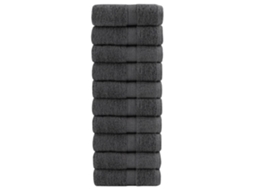 Toalhas de Hóspedes Premium Solund, 10 Unidades, Antracite, 30x50cm, 600gsm BRILVIBERA