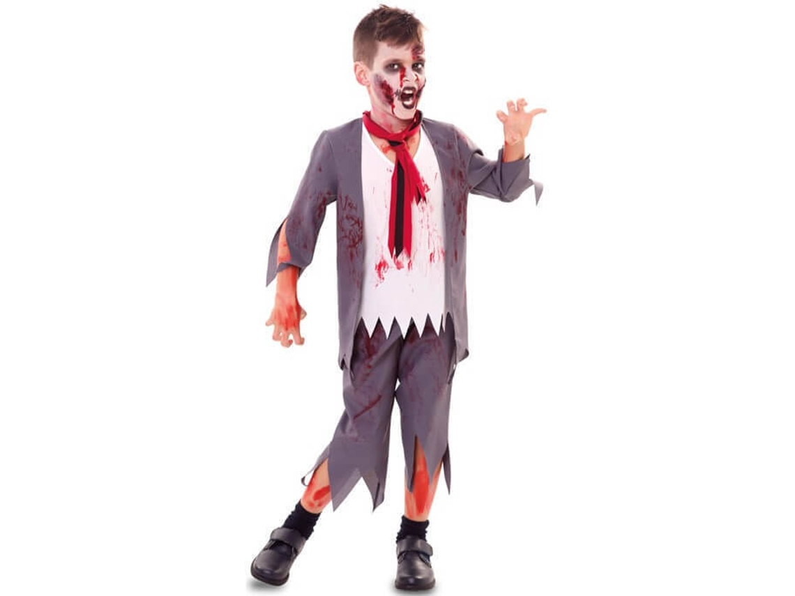 Fato de Menino DISFRAZZES Estudante Zombie (Tam: 7 a 9 anos)