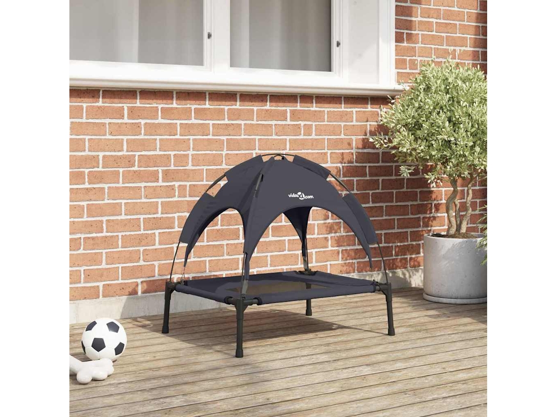 Vidaxl Cama Para Cachorro Manual Preto 62 X 48 X 61 Cm Aço