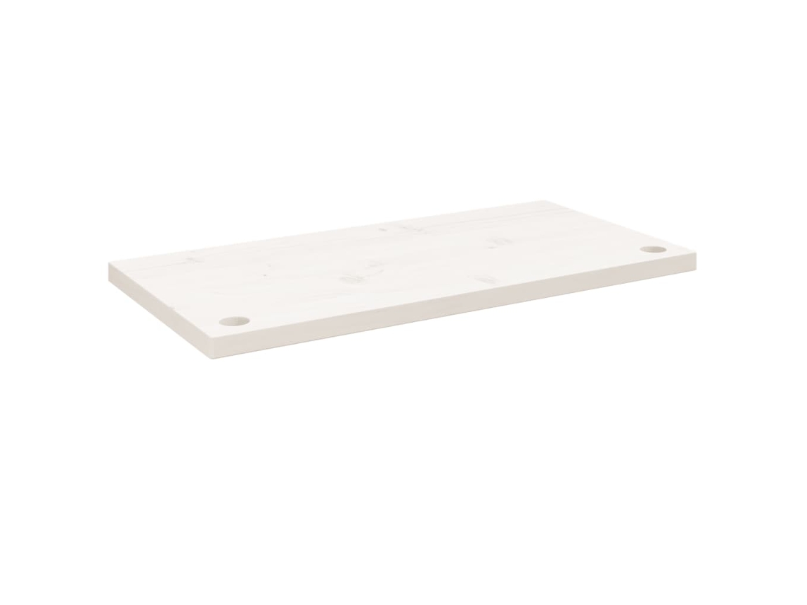 Desk Top, Desk Tops Vidaxl Branco Madeira De Pinho (80 X 40 X 2.5 Cm)