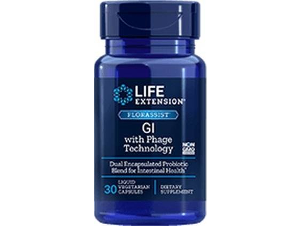 Suplemento Alimentar LIFE EXTENSION Florassist Gi Com Phage Technology (30 cápsulas vegetais)