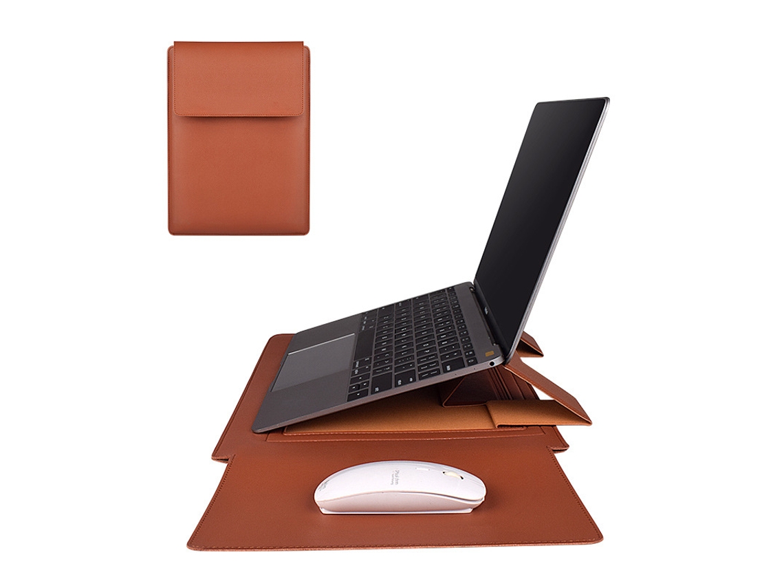 Bolsa Interna Multifuncional Para Computador Apple Com Suporte Amarela Brilvibera