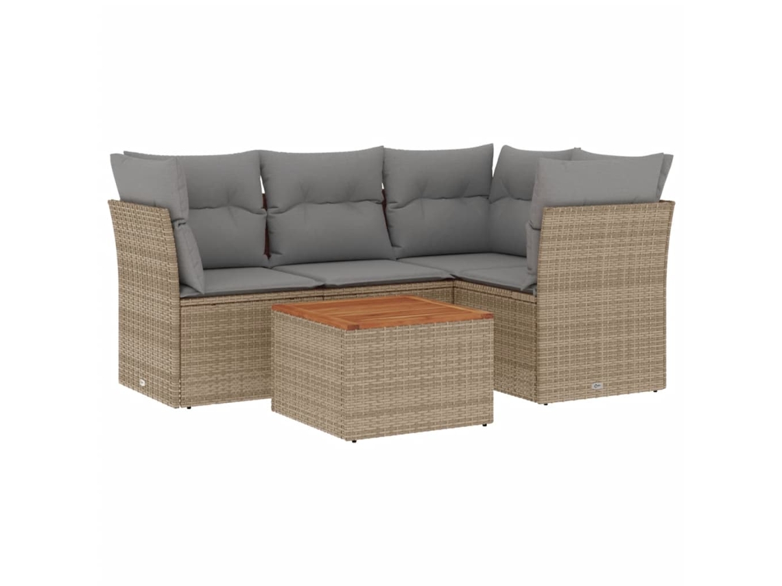 Garden Sofa Set, Garden Sofa Sets Vidaxl Bege Rattan / Vime (n/a)