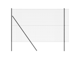 Conjunto 1 Poste De Cerca Vidaxl Cinzento Aço (50 X 1,4 M)