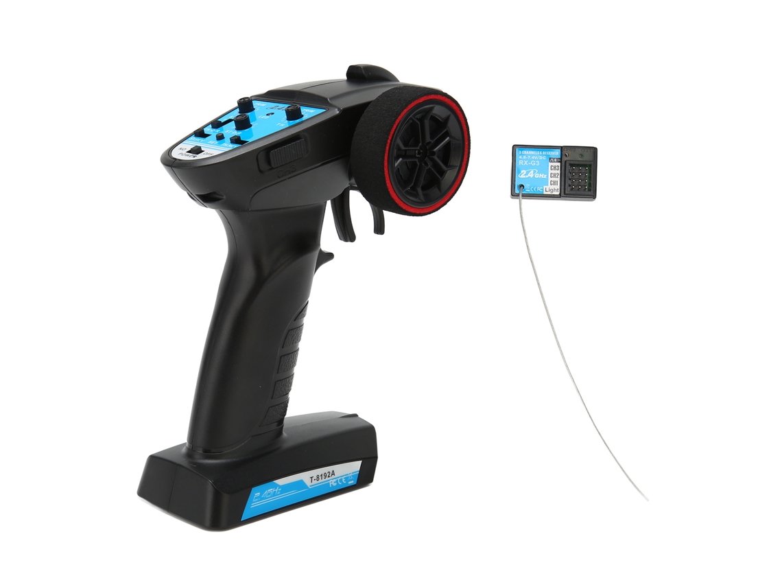Transmissor Rc 2.4ghz 3 Canais Com Receptor E Ajuste De Velocidade
