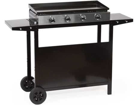 Grelhador a GásMérida HAPPY GARDEN 4 Queimadores + Carrito(Preto - Aço - 80.5 x 41.2 x 19 cm)