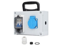 Disjuntor 1p+n Rcbo Rcd 230v 40a Com Tomada Eu 250v 16a Para Casa