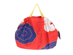 Bolsa de Compras Feminina Grande, Reutilizável e Dobrável, com Estampa Floral. GOKOCO
