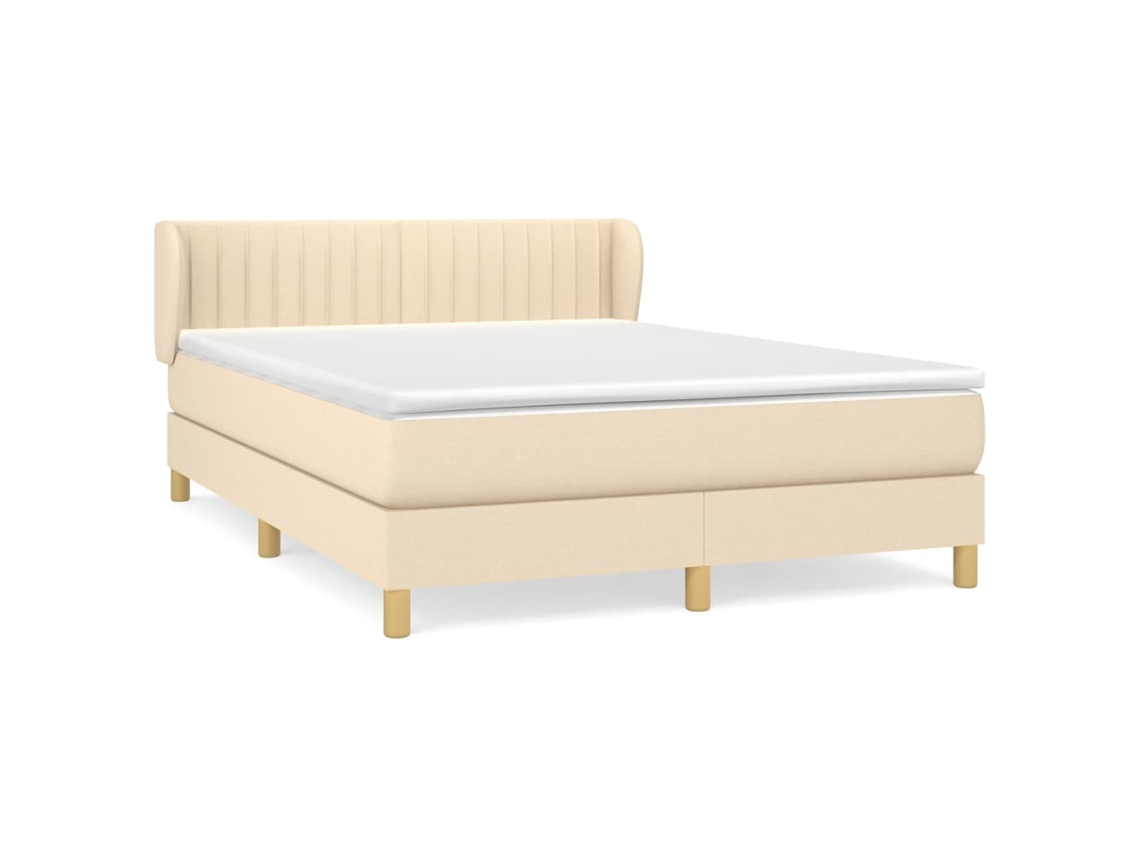 Box Spring Bed, Box Spring Beds Vidaxl Creme Tecido (140 X 200 Cm)