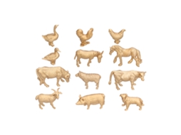 12 Peças De Figuras De Animais De Granja Ouro Brinquedos Plásticos Realistas Galinhas Patos E Cabras